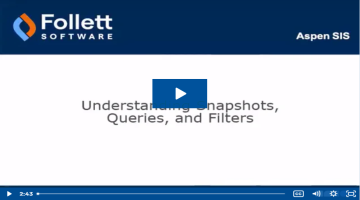 Understanding Snapshots, Queries, and Filters